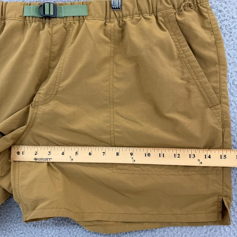 REI Co-op Mens XXLarge Brown Ripstop Hiking Shorts Webbing Belt 5.5 Inch Inseam